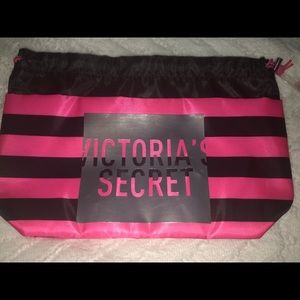 Victoria’s Secret striped logo drawstring bag